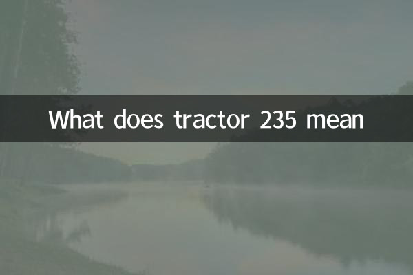 ¿Qué significa tractor 235?