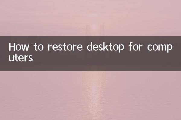 Come ripristinare il desktop per i computer