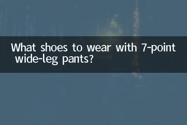 What shoes to wear with 7-point wide-leg pants?
