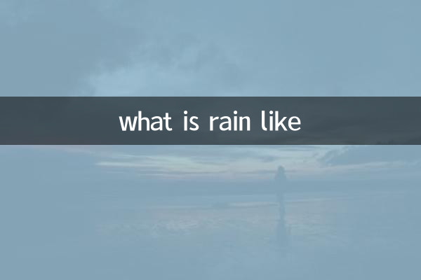 what is rain like