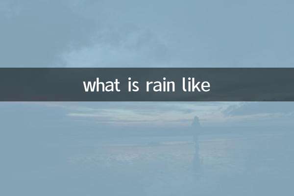 ¿Cómo es la lluvia?