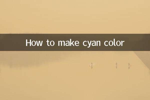So erstellen Sie die Farbe Cyan