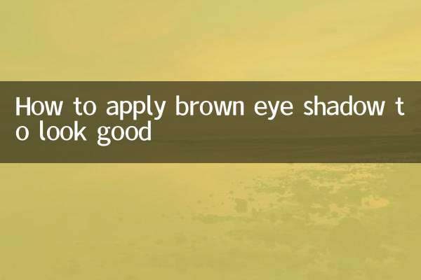 Cómo aplicar sombra de ojos marrón para lucir bien