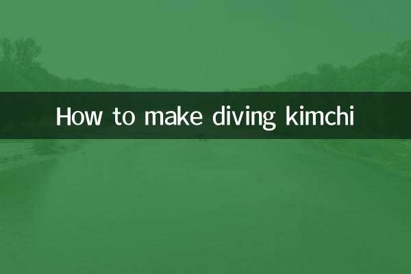 Come preparare il kimchi subacqueo