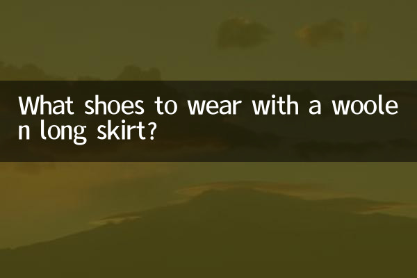 What shoes to wear with a woolen long skirt?