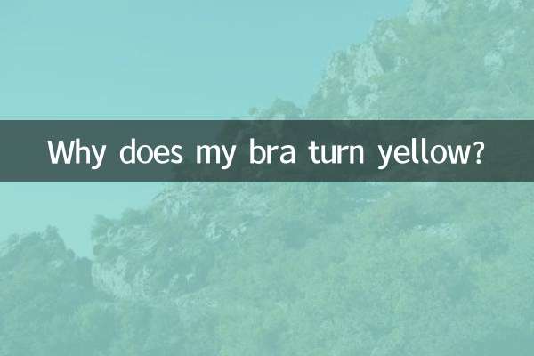 브래지어가 노란색으로 변하는 이유는 무엇입니까?