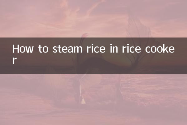 Comment cuire du riz à la vapeur dans un cuiseur à riz