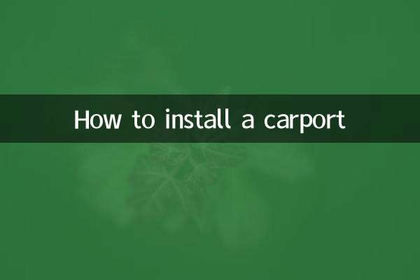 Comment installer un abri de voiture