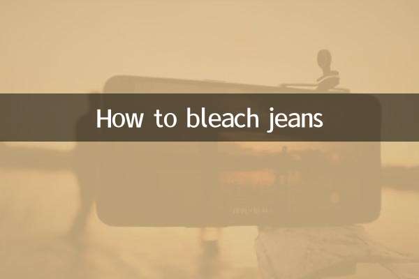 How to bleach jeans