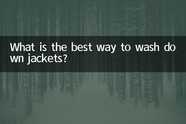 What is the best way to wash down jackets?