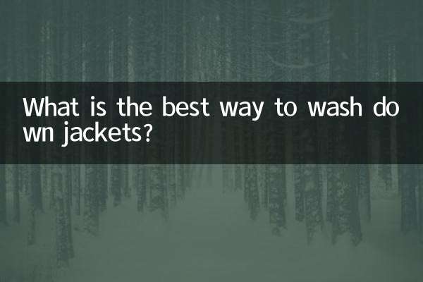 What is the best way to wash down jackets?