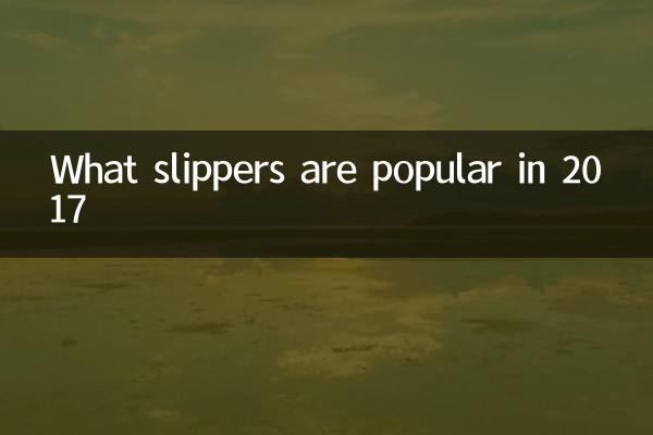 What slippers are popular in 2017