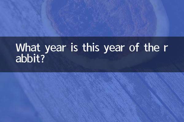 ¿Qué año es este año del conejo?