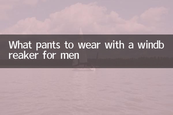 Quel pantalon porter avec un coupe-vent pour homme