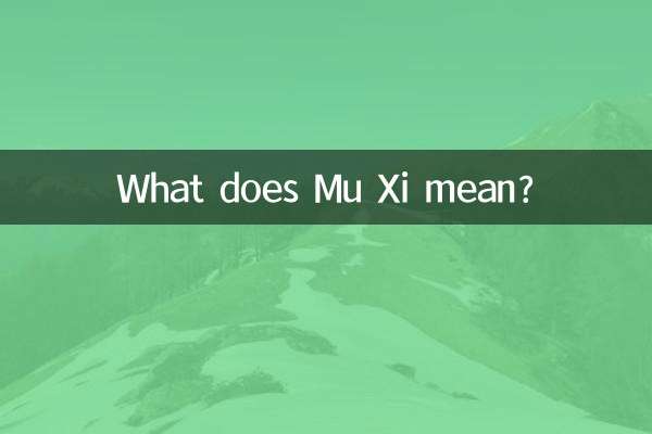 Was bedeutet Mu Xi?