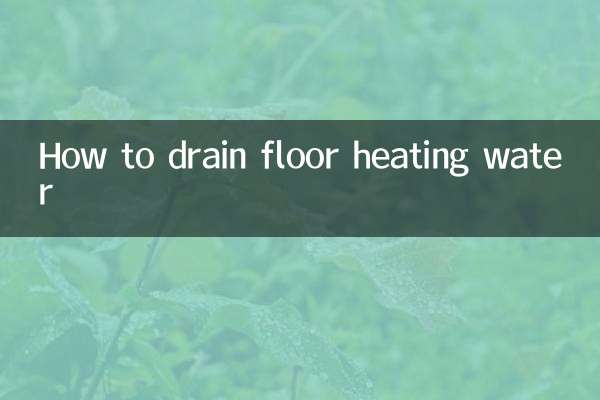 So entleeren Sie das Fußbodenheizungswasser