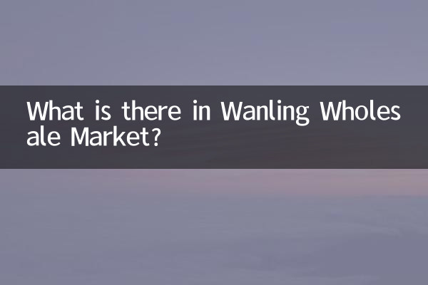 وانلنگ ہول سیل مارکیٹ میں کیا ہے؟