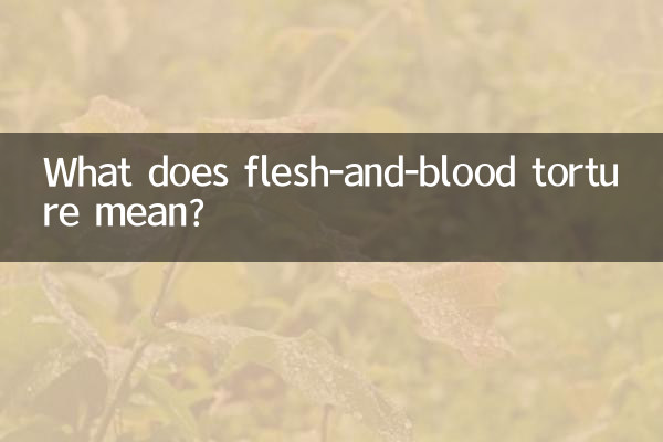 生身の拷問とはどういう意味ですか?