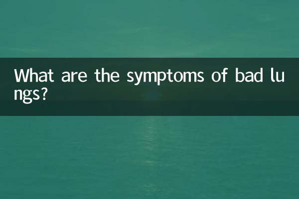 肺子不好有什么症状