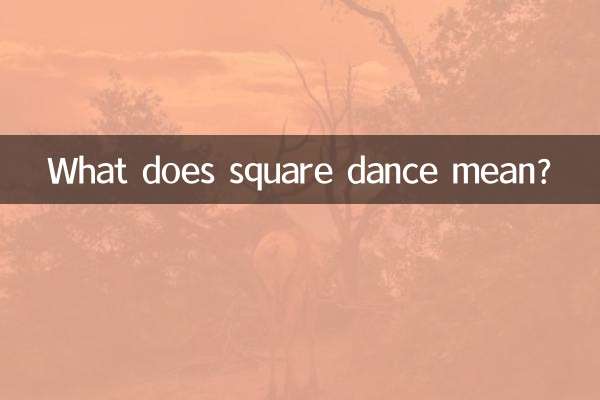 What does square dance mean?