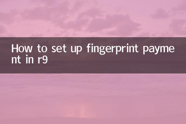 So richten Sie die Zahlung per Fingerabdruck in r9 ein