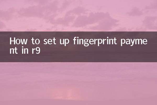 How to set up fingerprint payment in r9
