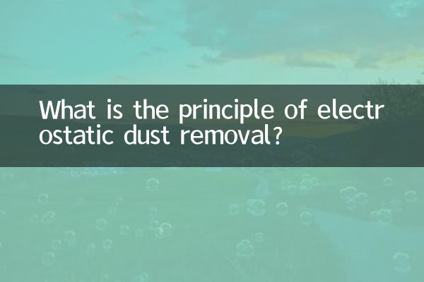 ইলেক্ট্রোস্ট্যাটিক ধুলো অপসারণের নীতি কী?