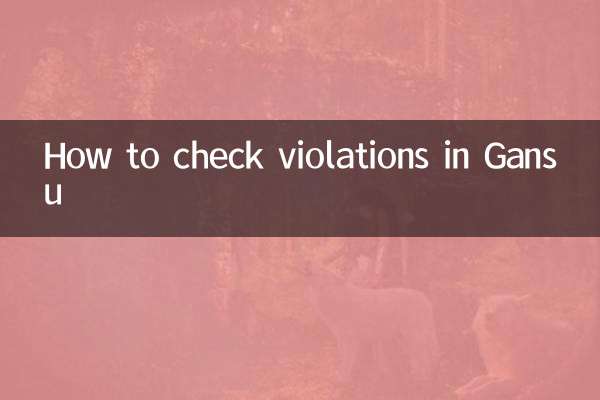 How to check violations in Gansu
