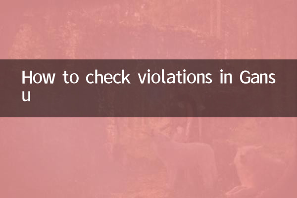 How to check violations in Gansu
