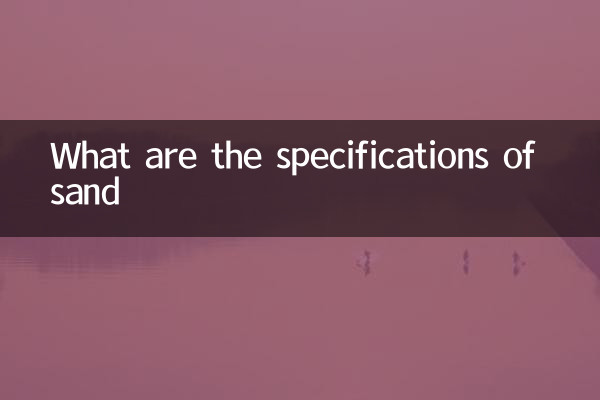 Was sind die Spezifikationen von Sand?