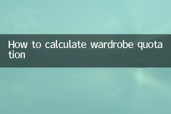 Como calcular o orçamento do guarda-roupa