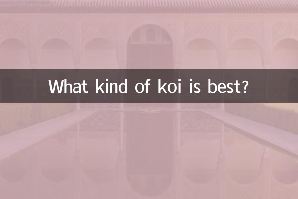 ¿Qué tipo de koi es mejor?
