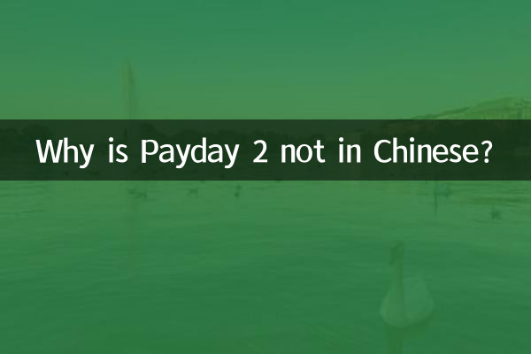 Why is Payday 2 not in Chinese?