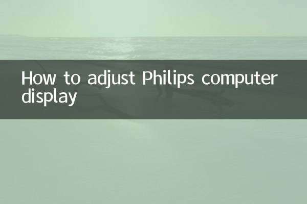 How to adjust Philips computer display