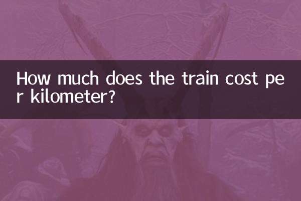 How much does the train cost per kilometer?