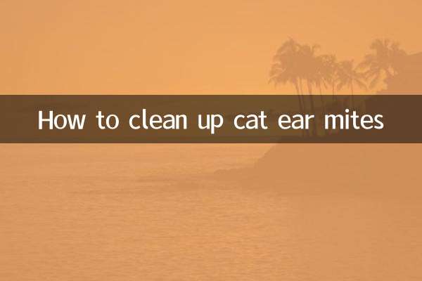 고양이 귀 진드기를 청소하는 방법