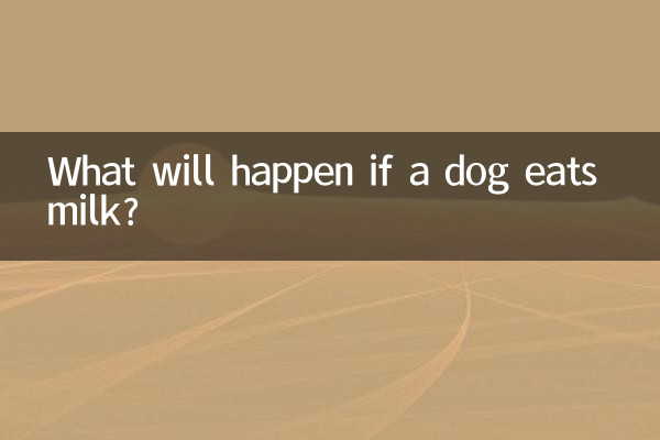 What will happen if a dog eats milk?