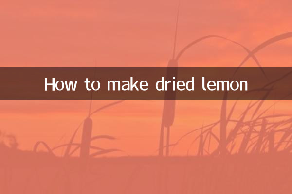 Cómo hacer limón seco
