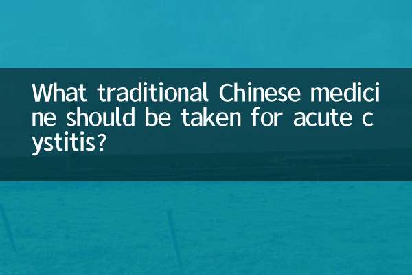 急性膀胱炎に服用すべき漢方薬は何ですか？