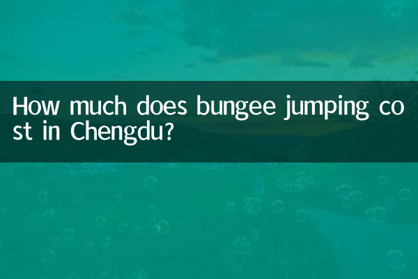 Combien coûte le saut à l’élastique à Chengdu ?
