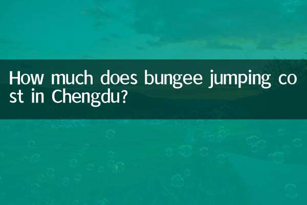 Combien coûte le saut à l’élastique à Chengdu ?
