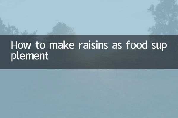 How to make raisins as food supplement
