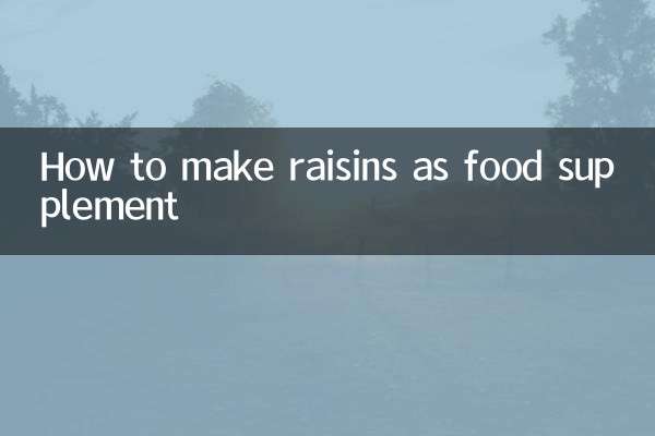 How to make raisins as food supplement