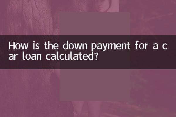 자동차 대출에 대한 계약금은 어떻게 계산됩니까?