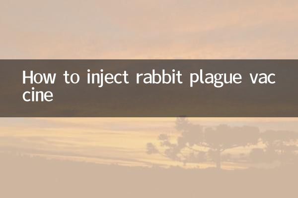 토끼 전염병 백신 주사 방법