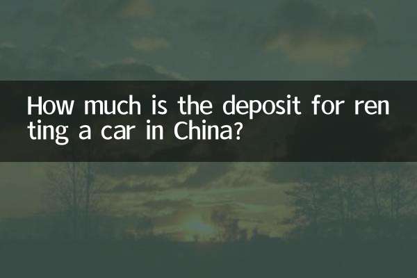 A quanto ammonta la cauzione per noleggiare un'auto in Cina?