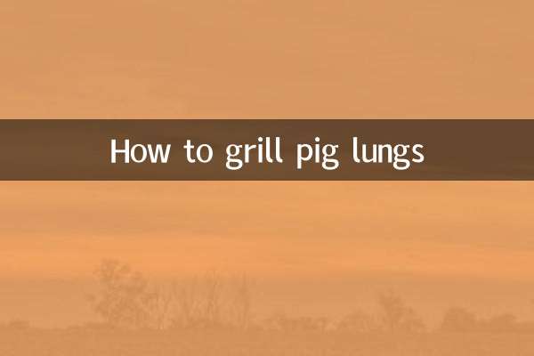 Wie man Schweinelungen grillt