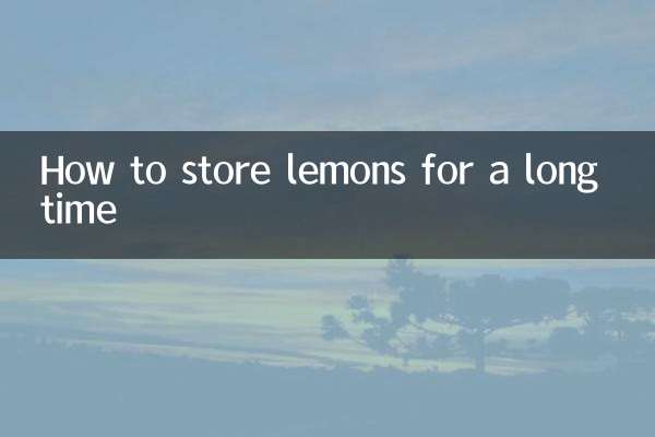 Cómo almacenar limones durante mucho tiempo.
