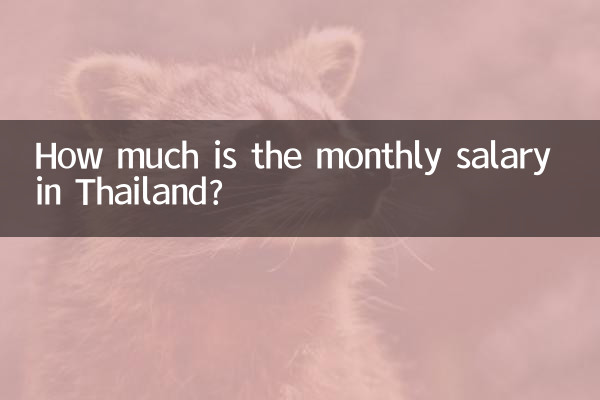 Quel est le salaire mensuel en Thaïlande ?