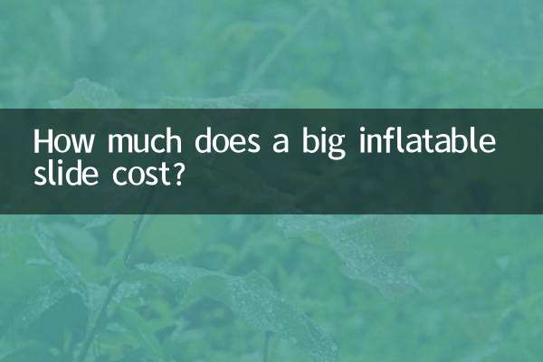एक बड़ी इन्फ्लेटेबल स्लाइड की लागत कितनी है?